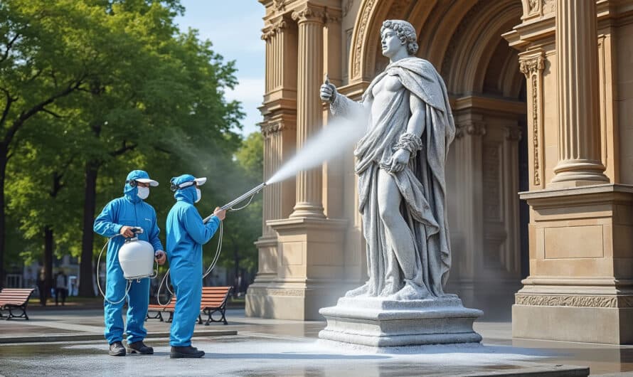 Nettoyage de statues et façades : la cryogénie pour les collectivités
