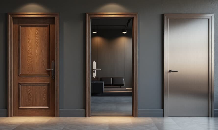Porte en bois, en verre ou en métal : quel matériau choisir pour une porte intérieure ?