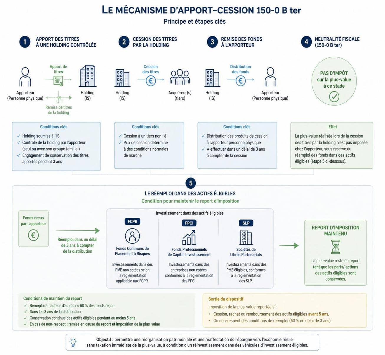découvrez le seuil de réinvestissement économique lié à l'apport-cession 150-0 b ter en capital-investissement, ses implications fiscales et ses critères essentiels.